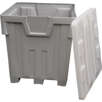Bacs emboîtables, 44" la x 44" p x 46" h, Gris Maritime Industrial Rubber