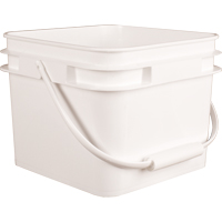 Square Pail, Plastic, 2.1 gal. Maritime Industrial Rubber