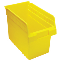 Store-Max Shelf Bins, 6-5/8" W x 8" H x 11-5/8" D, Yellow, 44 lbs. Capacity Maritime Industrial Rubber