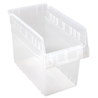 Store-Max Shelf Bins, 6-5/8" W x 8" H x 11-5/8" D, Clear, 44 lbs. Capacity Maritime Industrial Rubber