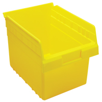 Store-Max Shelf Bins, 8-3/8" W x 8" H x 11-5/8" D, Yellow, 44 lbs. Capacity Maritime Industrial Rubber