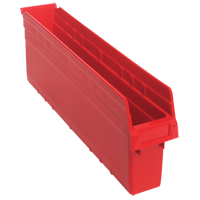 Bacs pour &eacute;tag&egrave;re Store-Max, 4-3/8" la x 8" H x 23-5/8" p, Rouge, Capacit&eacute; 68 lb Maritime Industrial Rubber