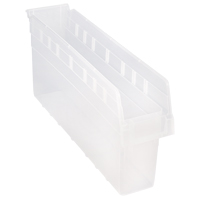 Bacs pour &eacute;tag&egrave;re Store-Max, 4-3/8" la x 8" H x 23-5/8" p, Transparent, Capacit&eacute; 68 lb Maritime Industrial Rubber