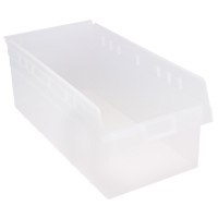 Bacs pour &eacute;tag&egrave;re Store-Max, 11-1/8" la x 8" H x 23-5/8" p, Transparent, Capacit&eacute; 68 lb Maritime Industrial Rubber