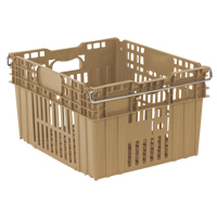 Contenant en plastique empilable Stack-N-Nest pour l'agriculture, 20" x 24" x 13,4", Beige Maritime Industrial Rubber