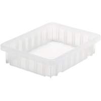 Contenant Divider Box, Plastique, 10,875" la x 8,25" p x 2,5" h, Transparent Maritime Industrial Rubber