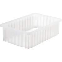 Contenant Divider Box, Plastique, 16,5" la x 10,875" p x 5" h, Gris Maritime Industrial Rubber