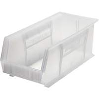 Bacs ultra empilable & suspendable, 8-1/4" la, 7" h x 18" p, Transparent Maritime Industrial Rubber