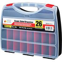 Plastic Compartment Box, 14" W x 18" D x 3" H, 26 Compartments Maritime Industrial Rubber