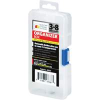 Plastic Compartment Box, 2.75" W x 5.5" D x 1.25" H, 8 Compartments Maritime Industrial Rubber