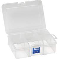 Plastic Compartment Box, 4.75" W x 6.75" D x 2.25" H, 6 Compartments Maritime Industrial Rubber