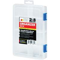 Plastic Compartment Box, 5.5" W x 7.75" D x 1.75" H, 8 Compartments Maritime Industrial Rubber