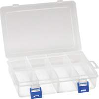 Plastic Compartment Box, 5.5" W x 7.75" D x 1.75" H, 8 Compartments Maritime Industrial Rubber
