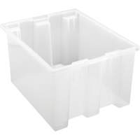 Contenant robuste Stack & Nest, 10" x 15,5" x 19,5", Transparent Maritime Industrial Rubber