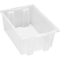 Contenant robuste Stack & Nest, 8" x 13,5" x 19,5", Transparent Maritime Industrial Rubber