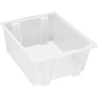 Contenant robuste Stack & Nest, 10" x 19,5" x 23,5", Transparent Maritime Industrial Rubber