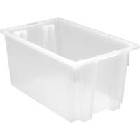 Contenant robuste Stack & Nest, 12" x 19,5" x 23,5", Transparent Maritime Industrial Rubber