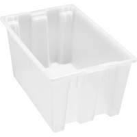 Contenant robuste Stack & Nest, 15" x 19,5" x 29,5", Transparent Maritime Industrial Rubber