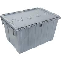 Contenant de distribution en plastique avec dessus basculant, 21,65" x 15,5" x 12,5", Gris Maritime Industrial Rubber