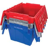 Contenant de distribution en plastique avec dessus basculant, 21,65" x 15,5" x 12,5", Gris Maritime Industrial Rubber