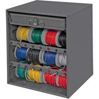 Armoire d'entreposage pour fil et borne, Acier, 1 tiroirs, 15-9/16" x 11-7/8" x 16-3/8", Gris Maritime Industrial Rubber