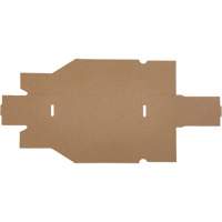 Boîtes profondes en carton ondul&eacute;, 3-3/4" la x 11-1/4" p x 4-1/2" h, Beige Maritime Industrial Rubber
