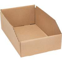 Boîtes profondes en carton ondul&eacute;, 7-5/8" la x 11-5/16" p x 4-1/2" h, Beige Maritime Industrial Rubber