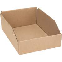 Boîtes profondes en carton ondul&eacute;, 8-3/4" la x 11-1/4" p x 4-1/2" h, Beige Maritime Industrial Rubber