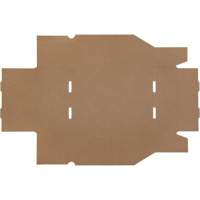 Boîtes profondes en carton ondul&eacute;, 8-3/4" la x 11-1/4" p x 4-1/2" h, Beige Maritime Industrial Rubber
