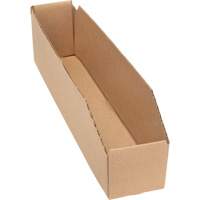 Boîtes profondes en carton ondul&eacute;, 1-7/8" la x 17-1/8" p x 4-1/2" h, Beige Maritime Industrial Rubber