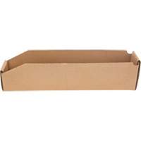 Boîtes profondes en carton ondul&eacute;, 1-7/8" la x 17-1/8" p x 4-1/2" h, Beige Maritime Industrial Rubber