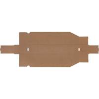 Boîtes profondes en carton ondul&eacute;, 1-7/8" la x 17-1/8" p x 4-1/2" h, Beige Maritime Industrial Rubber