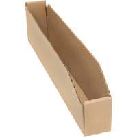 Boîtes profondes en carton ondul&eacute;, 2-7/8" la x 17-1/4" p x 4-1/2" h, Beige Maritime Industrial Rubber