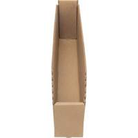 Boîtes profondes en carton ondul&eacute;, 2-7/8" la x 17-1/4" p x 4-1/2" h, Beige Maritime Industrial Rubber