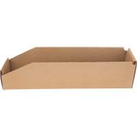 Boîtes profondes en carton ondul&eacute;, 3-3/4" la x 17-1/4" p x 4-1/2" h, Beige Maritime Industrial Rubber