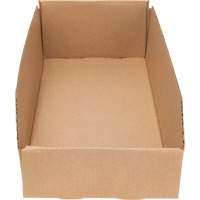 Boîtes profondes en carton ondul&eacute;, 7-3/4" la x 17-1/4" p x 4-1/2" h, Beige Maritime Industrial Rubber