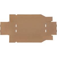 Boîtes profondes en carton ondul&eacute;, 7-3/4" la x 17-1/4" p x 4-1/2" h, Beige Maritime Industrial Rubber