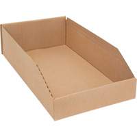 Boîtes profondes en carton ondul&eacute;, 9-3/4" la x 17-1/4" p x 4-1/2" h, Beige Maritime Industrial Rubber