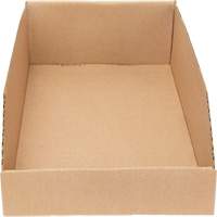 Boîtes profondes en carton ondul&eacute;, 9-3/4" la x 17-1/4" p x 4-1/2" h, Beige Maritime Industrial Rubber