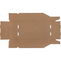 Boîtes profondes en carton ondul&eacute;, 9-3/4" la x 17-1/4" p x 4-1/2" h, Beige Maritime Industrial Rubber