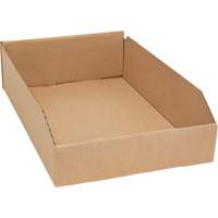 Boîtes profondes en carton ondul&eacute;, 11-3/4" la x 17-1/4" p x 4-1/2" h, Beige Maritime Industrial Rubber