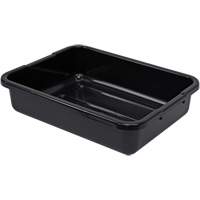 Bac d'entreposage tout usage &agrave; fond rainur&eacute;, 5" ha x 15" p x 21" lo, Plastique, Noir Maritime Industrial Rubber