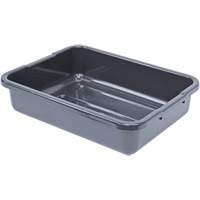 Bac d'entreposage tout usage &agrave; fond rainur&eacute;, 5" ha x 15" p x 21" lo, Plastique, Gris Maritime Industrial Rubber