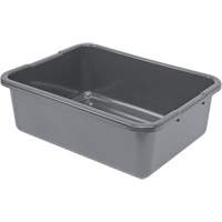 Bac d'entreposage tout usage &agrave; fond rainur&eacute;, 7" ha x 15" p x 21" lo, Plastique, Gris Maritime Industrial Rubber