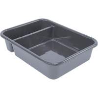 Bac d'entreposage tout usage &agrave; compartiment, 5" ha x 15" p x 20" lo, Plastique, Gris Maritime Industrial Rubber