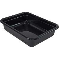 Bac d'entreposage tout usage &agrave; fond plat, 5" ha x 17" p x 22" lo, Plastique, Noir Maritime Industrial Rubber