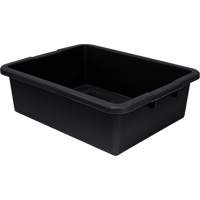 Bac d'entreposage tout usage &agrave; fond rainur&eacute;, 7" ha x 17" p x 22" lo, Plastique, Noir Maritime Industrial Rubber