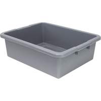 Bac d'entreposage tout usage &agrave; fond rainur&eacute;, 7" ha x 17" p x 22" lo, Plastique, Gris Maritime Industrial Rubber