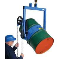 Leveurs de baril - Inclinaison &agrave; engrenages, Baril de 55 gal. US (45 gal. imp.), Capacit&eacute; 1500 lb/680 kg Maritime Industrial Rubber