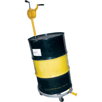 Chariots &agrave; inclinaison pour baril, Acier, Capacit&eacute;e 900 lb, Diam&egrave;tre 23-1/2", Roue en Caoutchouc rigide Maritime Industrial Rubber